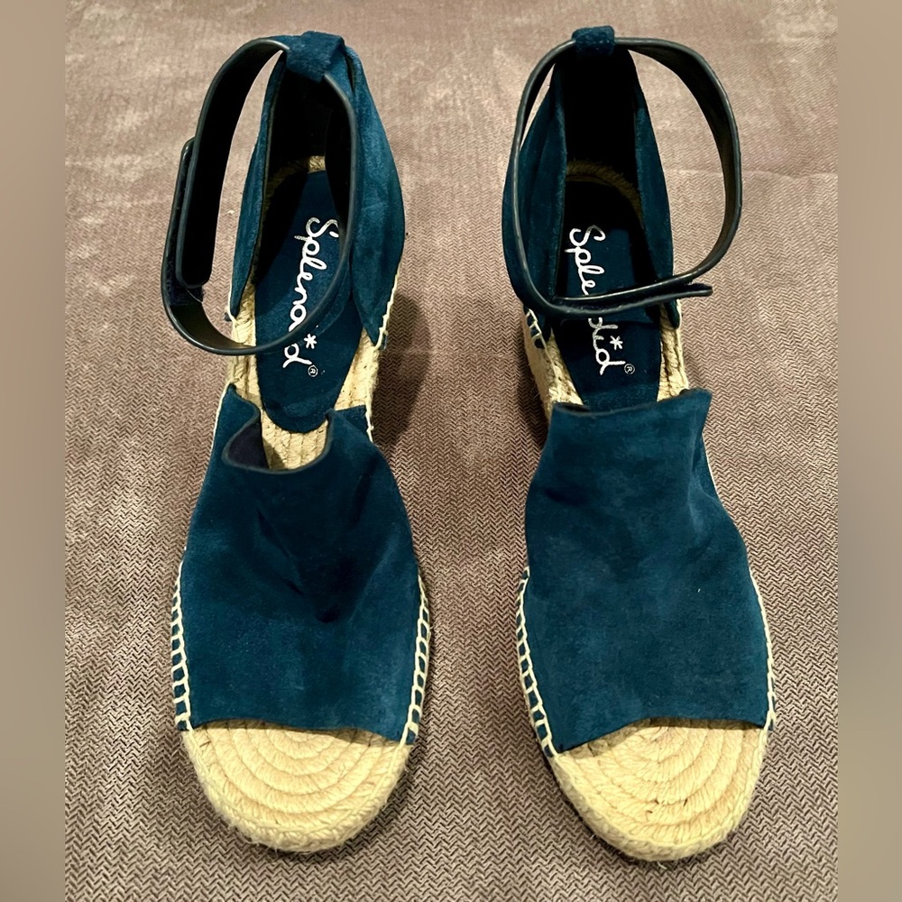 Splendid Skylar Navy Suede Espadrille Sandals Size 9.5M NIB